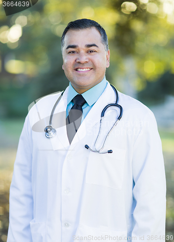 Image of Hispanic Male Doctor Portrait Outdoors