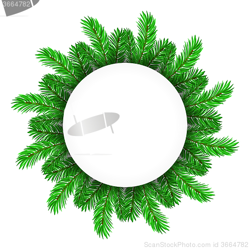 Image of Green Fir Circle Frame