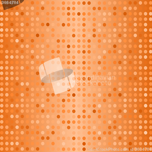 Image of Halftone Pattern. Dots on Orange Background.