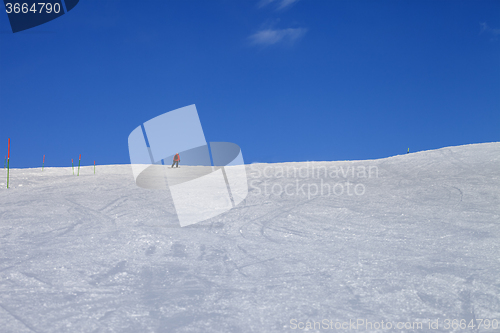 Image of Ski slope in nice sun day