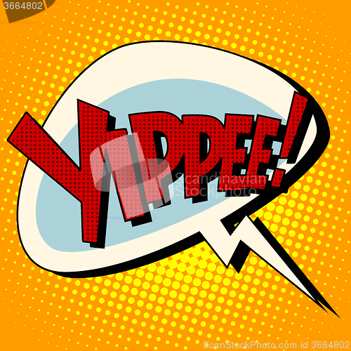 Image of yippee win comic book bubble text