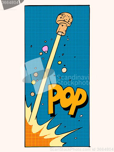 Image of pop open the champagne cork holiday celebration