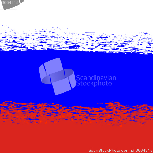 Image of Flag of Russia. Grunge Russian Background