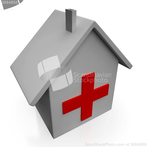 Image of Hospital Icon Showing Emergency Medical Clinic
