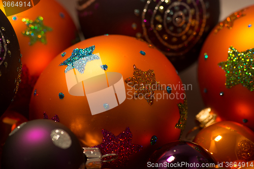 Image of Close-up of Christmas Balls