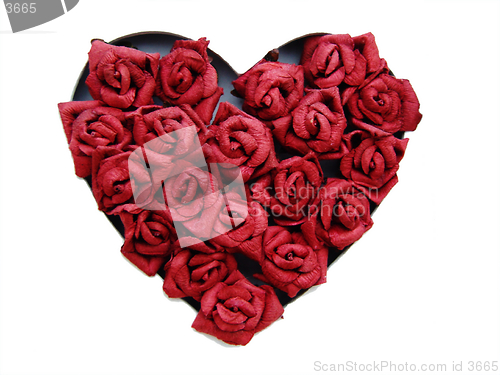 Image of heart of roses