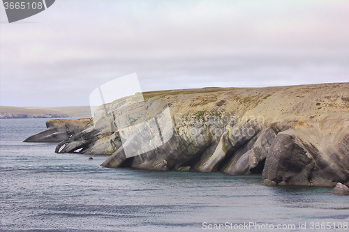 Image of Dwelling nymphs and Proteus: bizarre rocky coast of Novaya Zemlya archipelago, Barents sea.