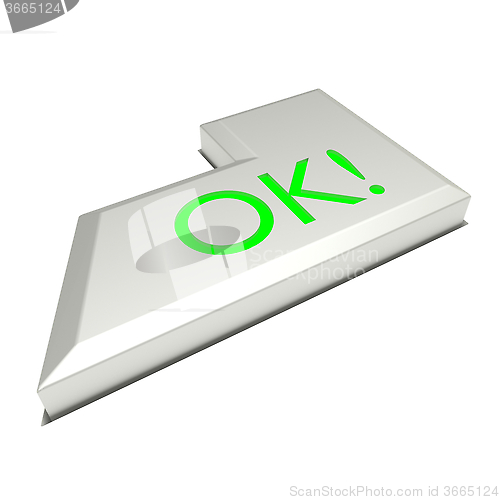 Image of Enter key button, OK sign