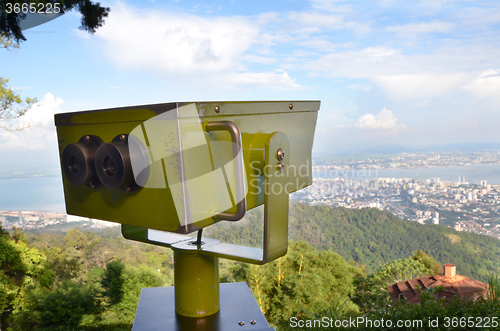 Image of Colorful telescope viewer at Penang Hills, Malaysia