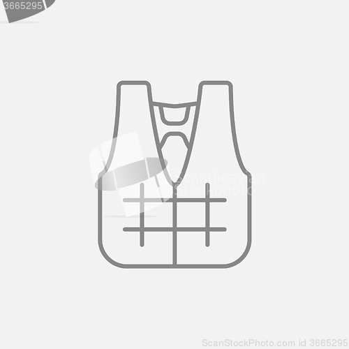 Image of Life vest line icon.