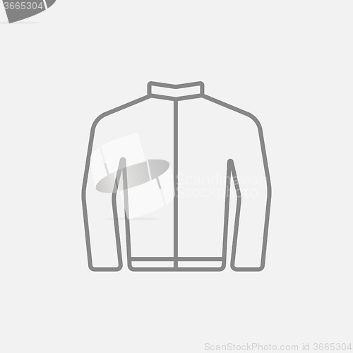 Image of Biker jacket line icon.