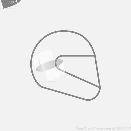 Image of Motorcycle helmet line icon.