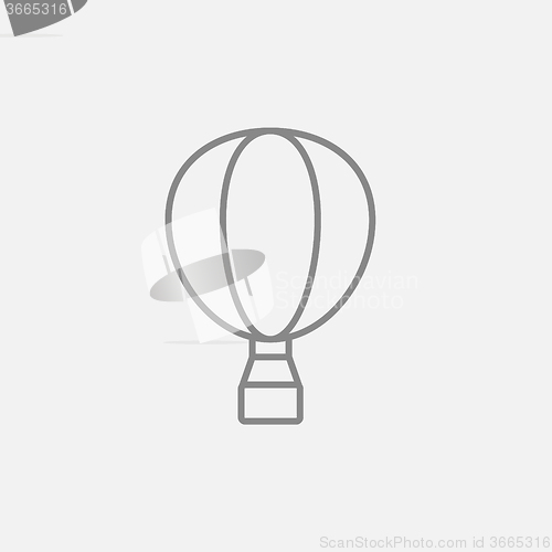 Image of Hot air balloon line icon.