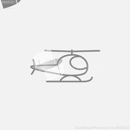 Image of Helicopter line icon.