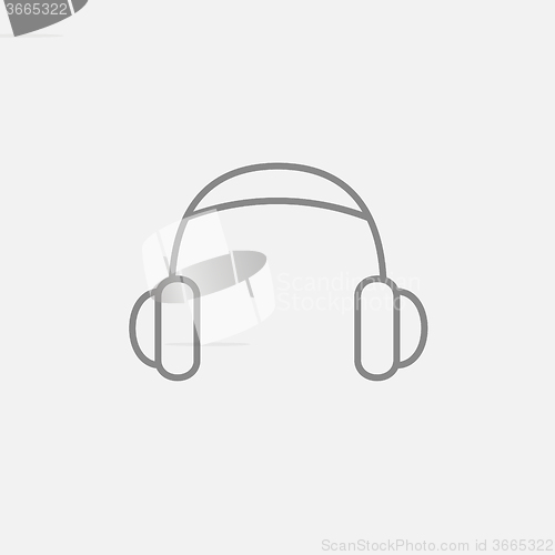 Image of Headphone line icon.