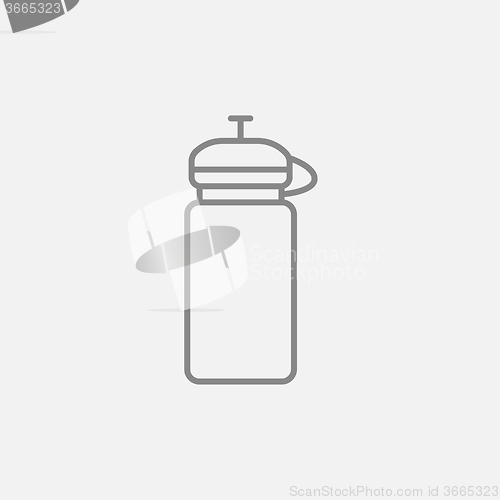 Image of Sport water bottle line icon.