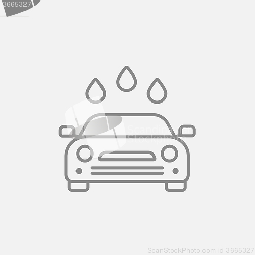 Image of Car wash line icon.