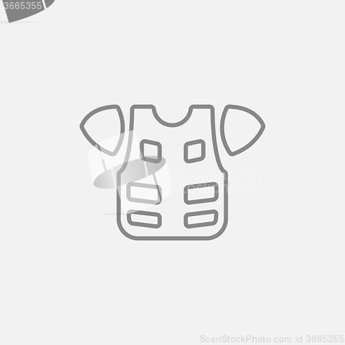 Image of Motorcycle suit line icon.