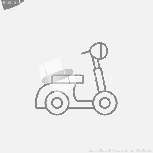 Image of Scooter line icon.