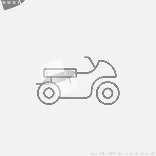 Image of Motorcycle line icon.