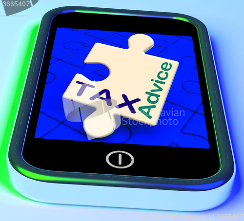 Image of Tax Advice Phone Message Shows Taxation Help Online