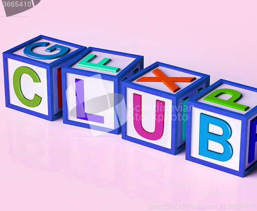 Image of Club Blocks Mean Membership Registration And Subscription