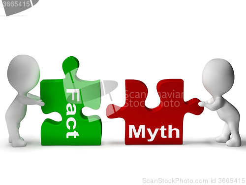 Image of Fact Myth Puzzle Shows Facts Or Mythology