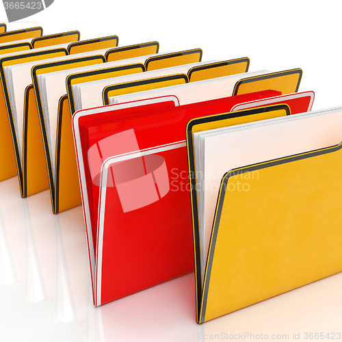 Image of Folders Showing Organising Documents Filing And Reports