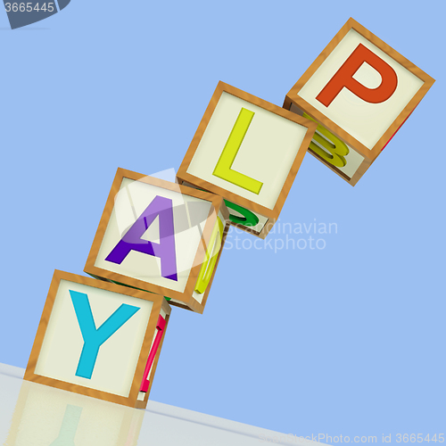 Image of Play Blocks Show Entertainment Enjoyment And Free Time