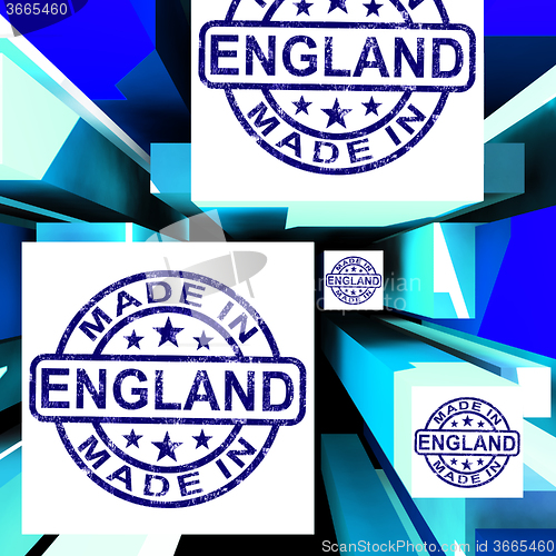 Image of Made In England On Cubes Shows English Production