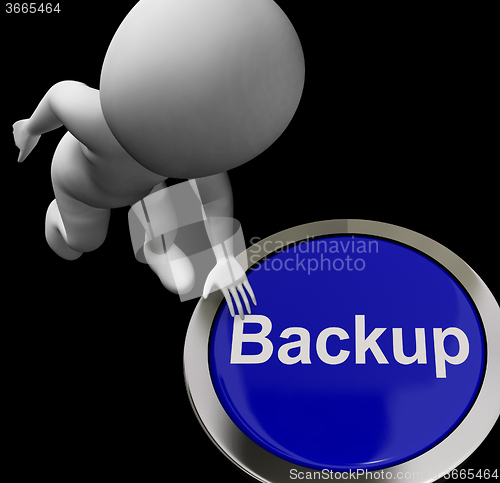 Image of Backup Button For Archives And Data Storing
