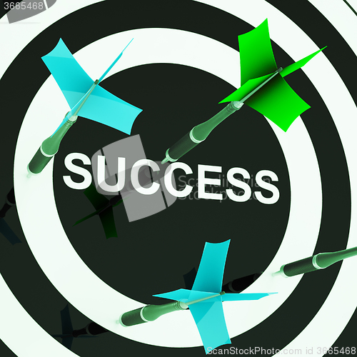 Image of Success On Dartboard Shows Unsuccessful Goals