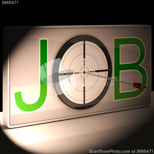 Image of Job Target Shows Work And Career Vocation