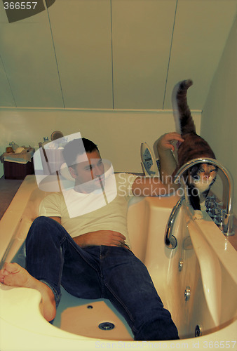 Image of Man in bath