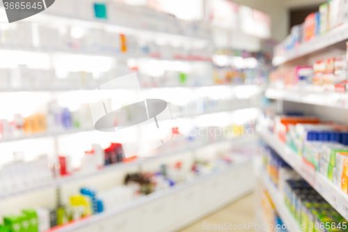 Image of pharmacy or drugstore room background