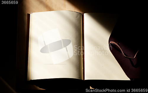 Image of blank mysterious leather bound journal