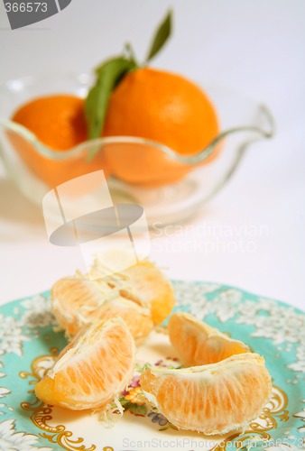 Image of Tangerine segments on plate