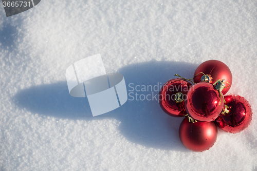 Image of christmas ball in snow