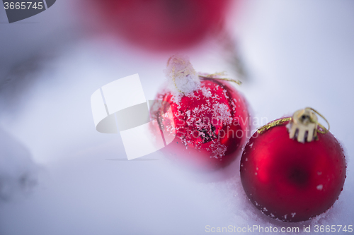 Image of christmas balls on tree