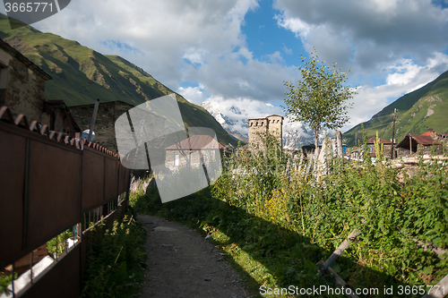 Image of Towers in mountain village