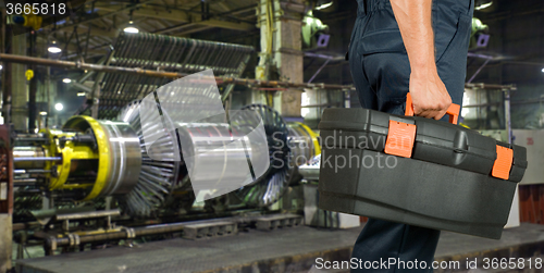 Image of Worker with instruments