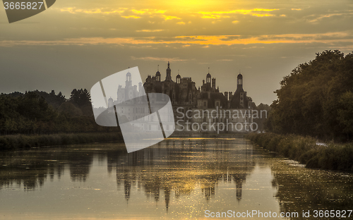 Image of Chambord Castle at Sunset