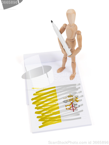 Image of Wooden mannequin made a drawing - Vatican City