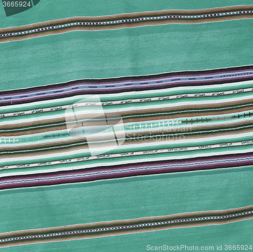 Image of Closeup of a tablecloth made of linen