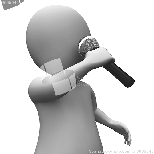 Image of Singer Singing Shows Music Songs Or Karaoke Talent Concert