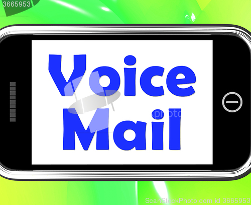 Image of Voice Mail On Phone Shows Talk To Leave Message