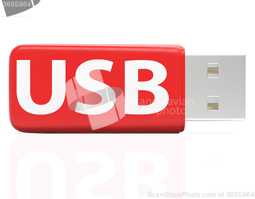 Image of Usb Flash Stick Shows Portable Storage or Memory