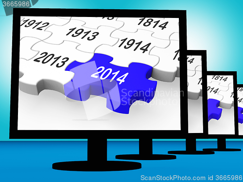 Image of 2014 On Monitors Showing Forecasting