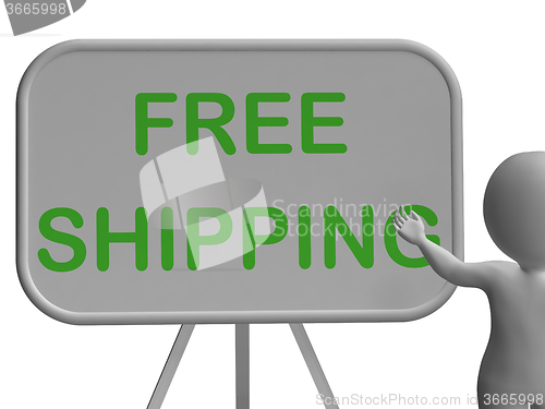 Image of Free Shipping Whiteboard Shows Item Shipped At No Cost