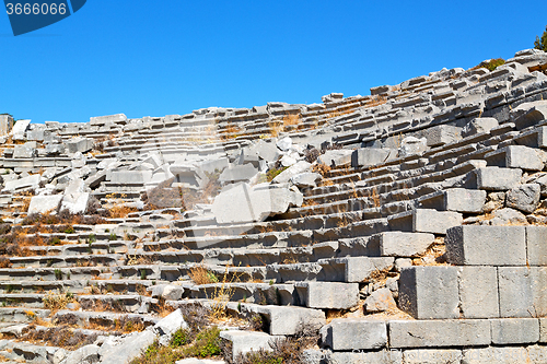 Image of the  temple  theatre in  asia sky and ruins